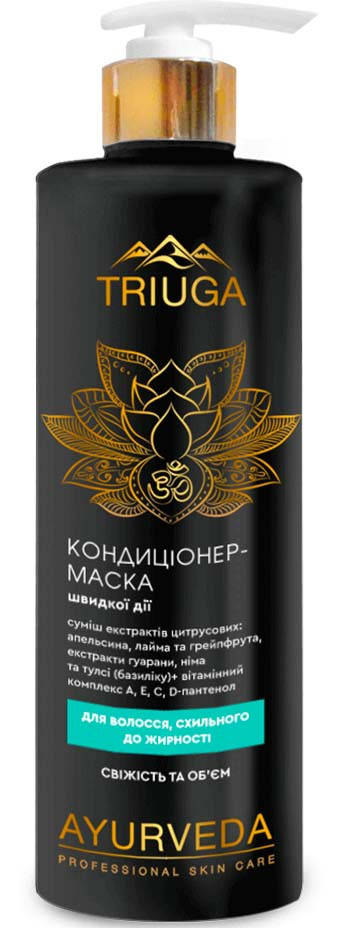 Triuga Аюрведический профессональный Кондиционер-маска для волос, склонных к жирности СВЕЖЕСТЬ И ОБЪЕМ, 500 мл
Triuga Аюрведический профессональный Кондиционер-маска для волос, склонных к жирности СВЕЖЕСТЬ И ОБЪЕМ, 500 мл