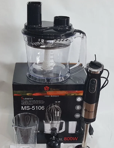 Блендер погружной процессор DOMOTEC MS-5106 5в1. Ручной многофункциональный электрический блендер с венчиком
Блендер погружной процессор DOMOTEC MS-5106 5в1. Ручной многофункциональный электрический блендер с венчиком