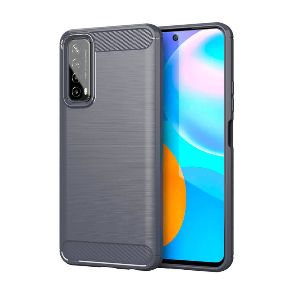 Чехол Lenuo Carbon Fiber для Huawei P Smart 2021 Gray, Серый 
Чехол Lenuo Carbon Fiber для Huawei P Smart 2021 Gray, Серый
