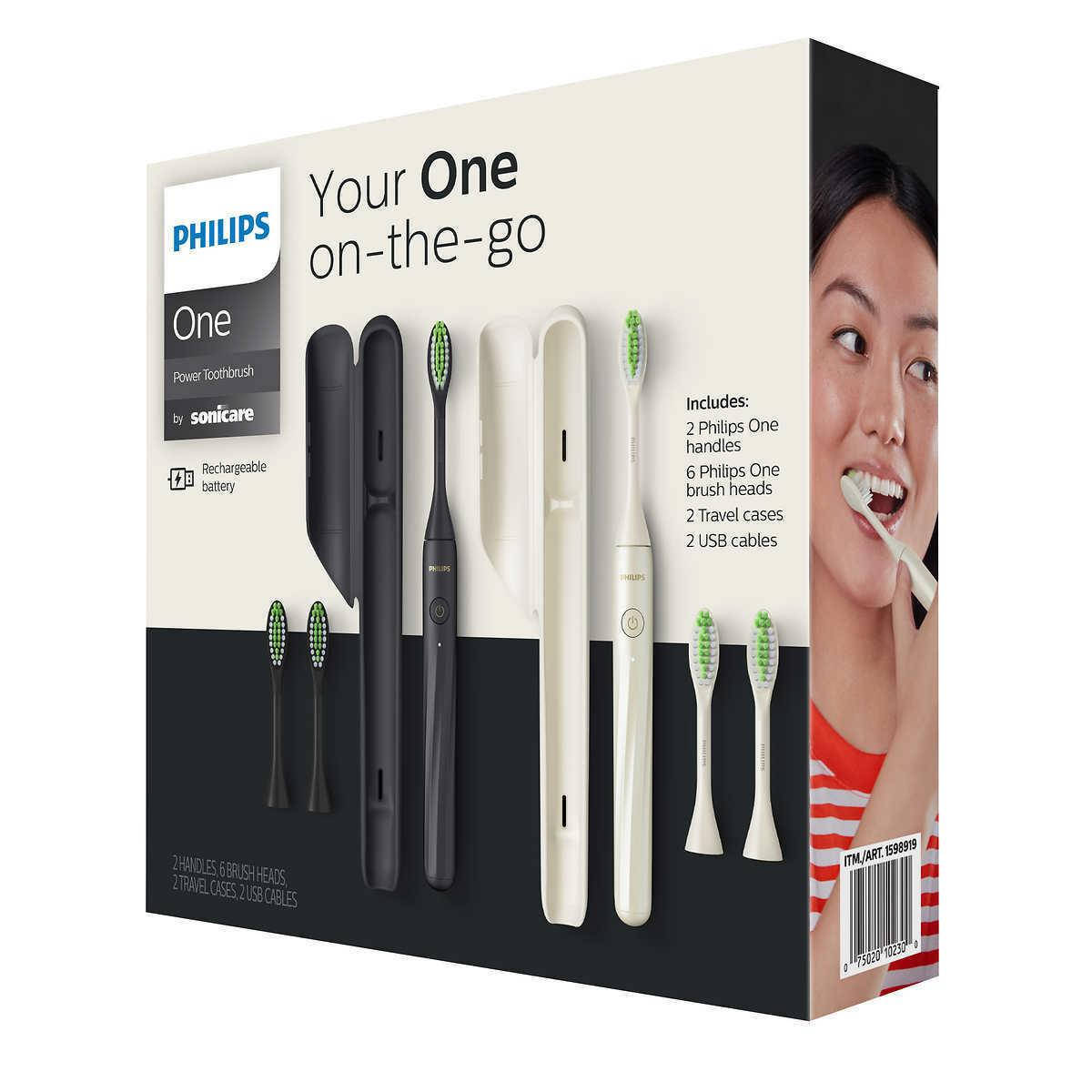 Набор электрических зубных щеток PHILIPS ONE by Sonicare 2-Pack Black&White
Набор электрических зубных щеток PHILIPS ONE by Sonicare 2-Pack Black&White