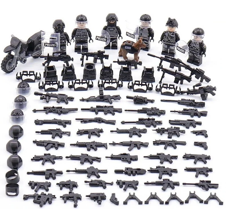 Мини-фигурки спецназ военнослужащие солдаты BrickArms SWAT
Мини-фигурки спецназ военнослужащие солдаты BrickArms SWAT