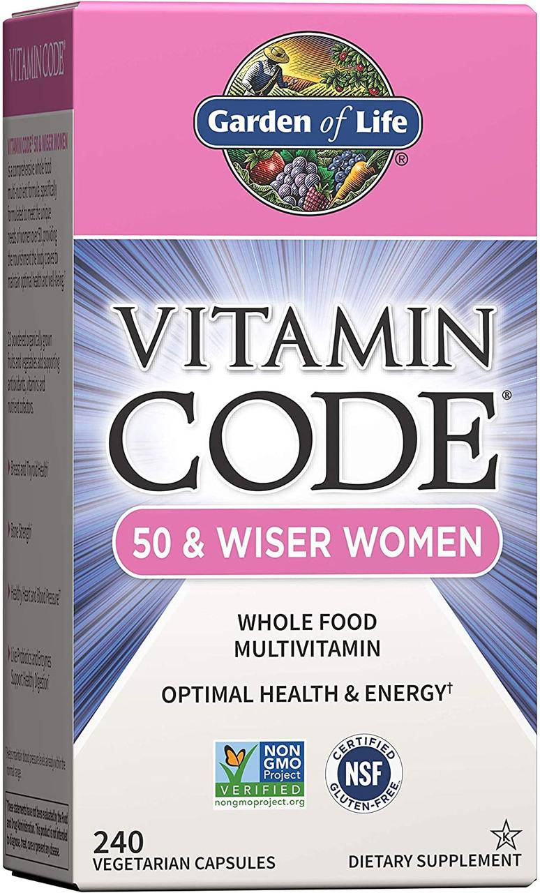 Витамины для женщин 50+ Garden of Life Vitamin Code 50 & Wiser Women's 240 капсул СРОК ГОДНОСТИ 8/22
Витамины для женщин 50+ Garden of Life Vitamin Code 50 & Wiser Women's 240 капсул СРОК ГОДНОСТИ 8/22