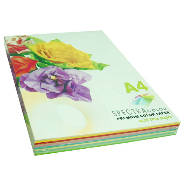 Бумага цветная Spectra Color А4 80г/м2 250 листов , набор 10 цветов (6 пастель и 4 интенсив)
Бумага цветная Spectra Color А4 80г/м2 250 листов , набор 10 цветов (6 пастель и 4 интенсив)