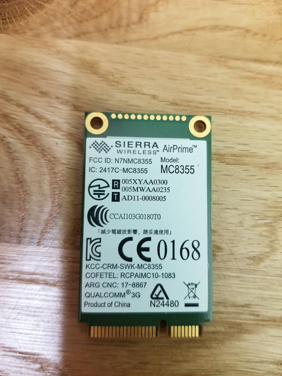 3g модуль для ноутбука Sierra MC8355 Lenovo edge s430 l420 l430 l520 l530 t420 t420i t420s t420si t430 и др
3g модуль для ноутбука Sierra MC8355 Lenovo edge s430 l420 l430 l520 l530 t420 t420i t420s t420si t430 и др