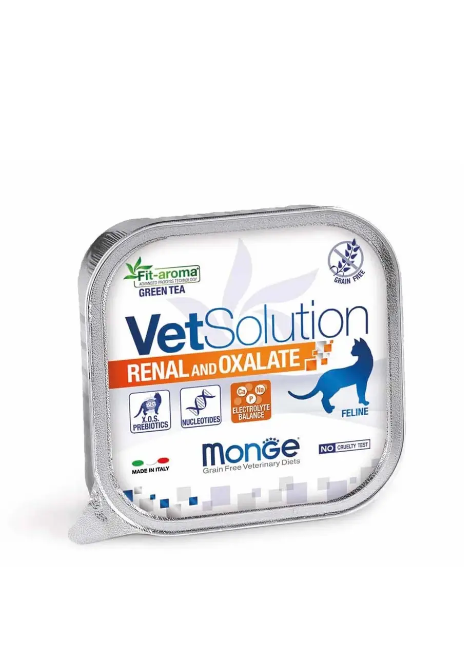 MONGE Монж VetSolution Renal oxalate feline Влажный корм для кошек с почечной недостаточностью, 100 г
MONGE Монж VetSolution Renal oxalate feline Влажный корм для кошек с почечной недостаточностью, 100 г