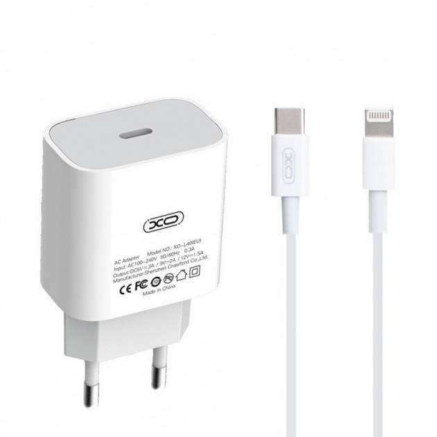 Зарядное устройство XO 18W Quick Charge 3.0 |Type-C to Lightning|для iPhone, iPad white, Белый
Зарядное устройство XO 18W Quick Charge 3.0 |Type-C to Lightning|для iPhone, iPad white, Белый