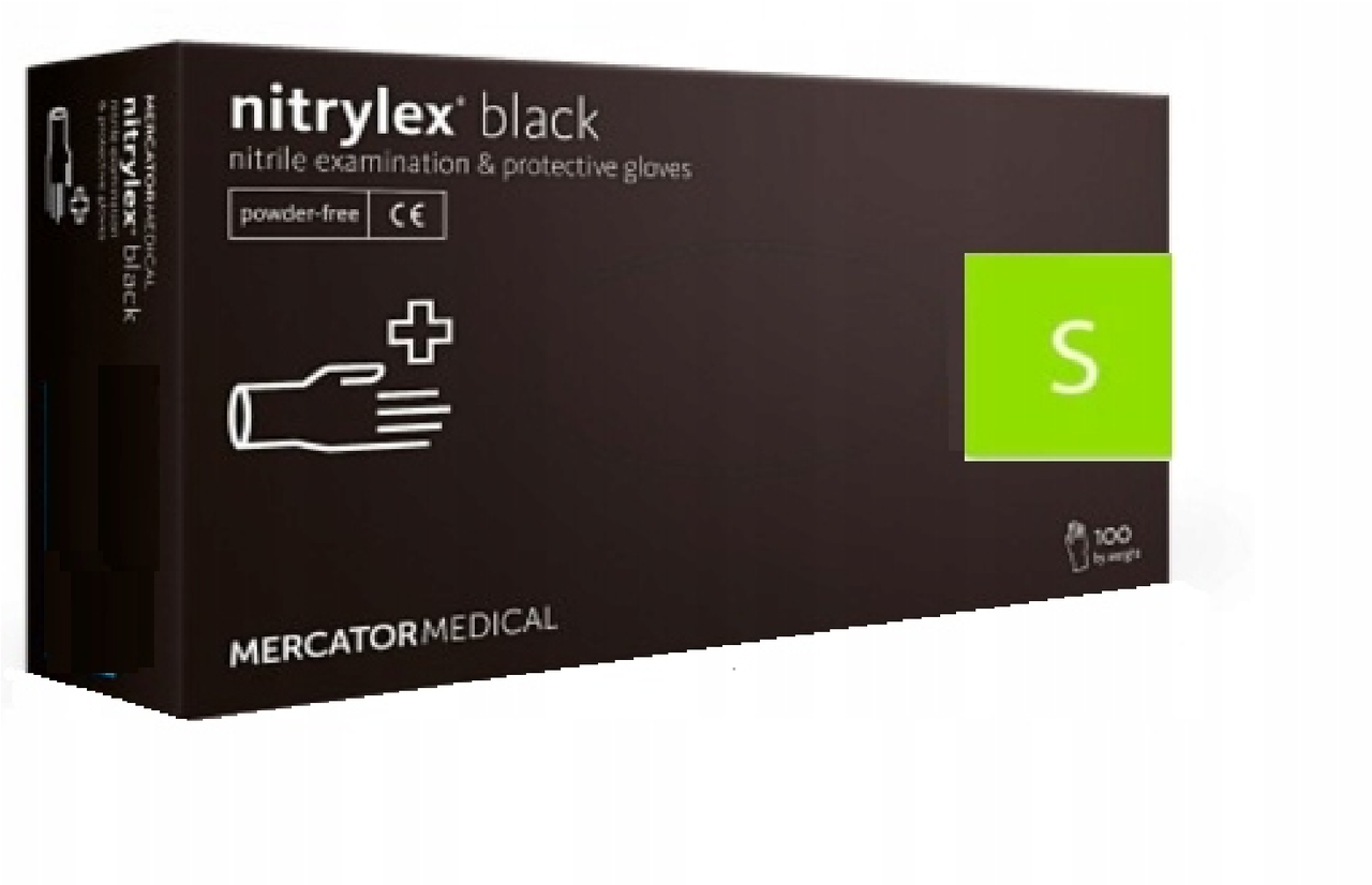 Перчатки нитриловые Nitrylex Black "S" (Нитрилекс) черные, неопудренные, текстурированные 100 шт/уп, С, Черный
Перчатки нитриловые Nitrylex Black "S" (Нитрилекс) черные, неопудренные, текстурированные 100 шт/уп, С, Черный