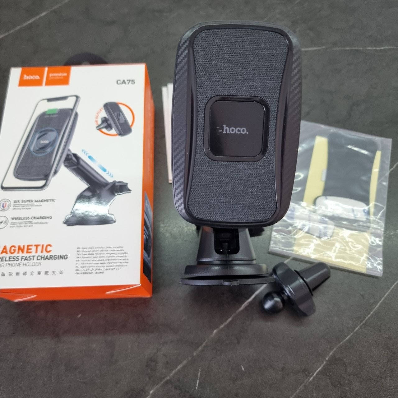 Магнитный автодержатель для телефона с беспроводной зарядкой Hoco CA75 wireless charging Чорный (Black), Черный
Магнитный автодержатель для телефона с беспроводной зарядкой Hoco CA75 wireless charging Чорный (Black), Черный