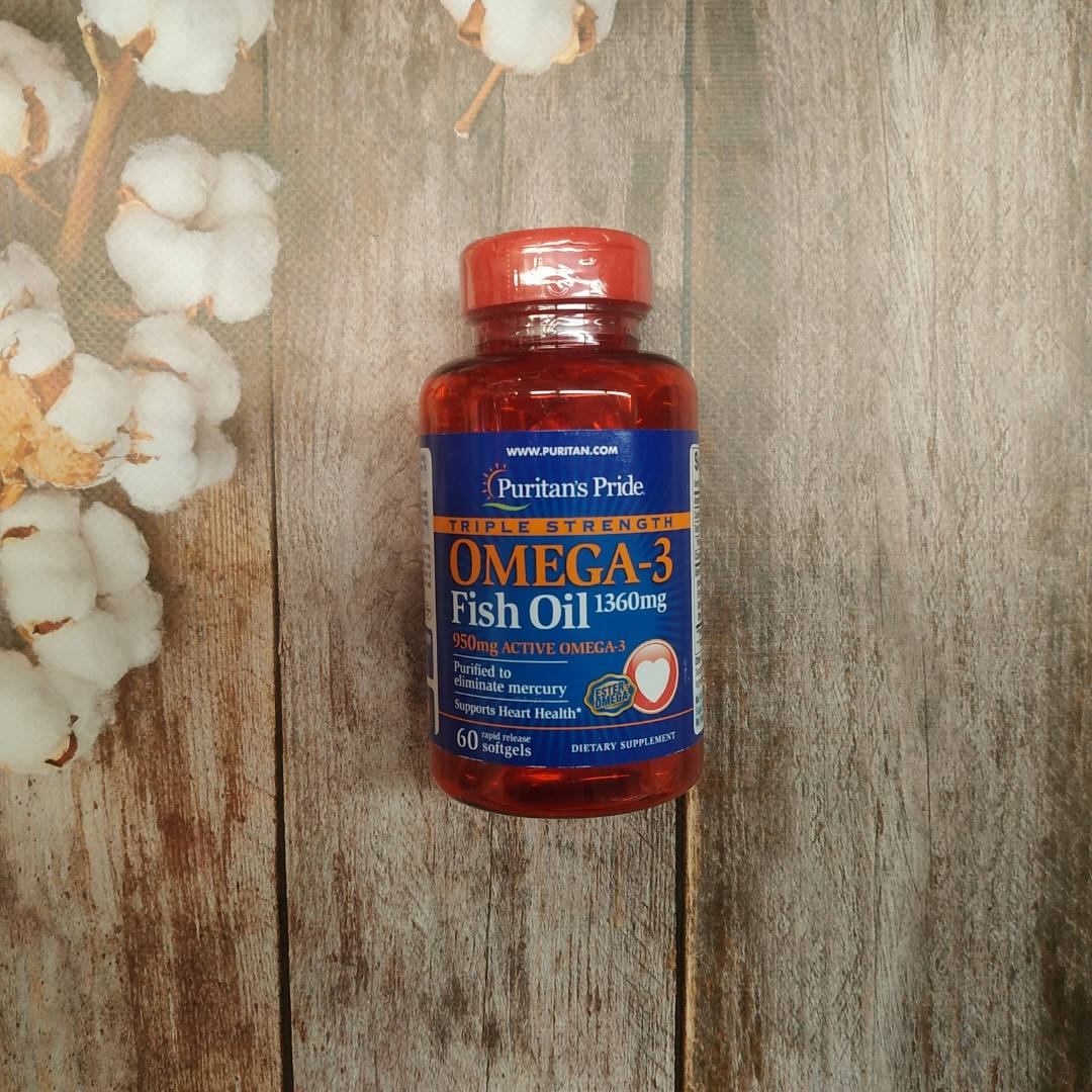 Puritan's pride Omega-3 Fish Oil 1360 mg Triple Strength 60 softgels омега 3 , 950 мг омеги
Puritan's pride Omega-3 Fish Oil 1360 mg Triple Strength 60 softgels омега 3 , 950 мг омеги