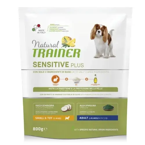 Корм Natural Trainer Dog Sensitive Plus для дорослих собак дрібних порід, монопротеіновий, з кроликом, 800 г
Корм Natural Trainer Dog Sensitive Plus для дорослих собак дрібних порід, монопротеіновий, з кроликом, 800 г