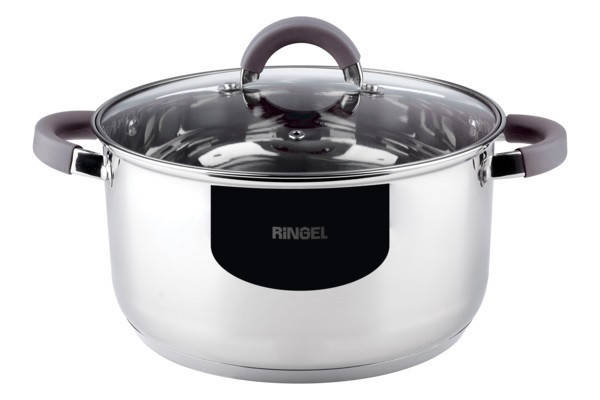 Кастрюля Ringel Meyer 5,5л d24 см нержавейка, Кастрюля из нержавейки, Кастрюля с крышкой и ручками на 5,5л, Серый
Кастрюля Ringel Meyer 5,5л d24 см нержавейка, Кастрюля из нержавейки, Кастрюля с крышкой и ручками на 5,5л, Серый