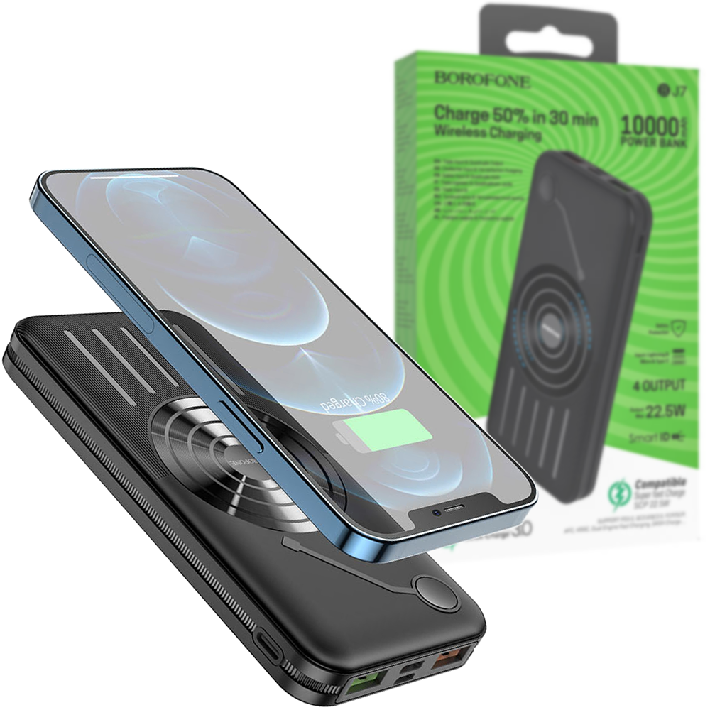 Повербанк 10000 mAh с беспроводной зарядкой BOROFONE BJ7 Prospect Wireless Fully Compatible Black
Повербанк 10000 mAh с беспроводной зарядкой BOROFONE BJ7 Prospect Wireless Fully Compatible Black