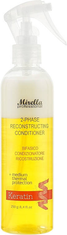 Двухфазный кондиционер для поврежденных волос с термозащитой Mirella Hair 2-phase Conditioner 250 мл
Двухфазный кондиционер для поврежденных волос с термозащитой Mirella Hair 2-phase Conditioner 250 мл