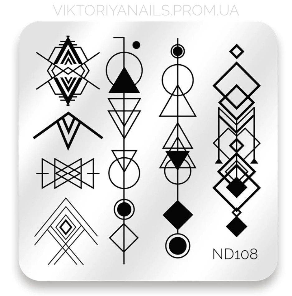 Металлическая пластина для стемпинга ND108
Металлическая пластина для стемпинга ND108