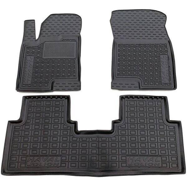 Резиновые коврики в салон Haval Jolion 2020-, Черный 
Резиновые коврики в салон Haval Jolion 2020-, Черный