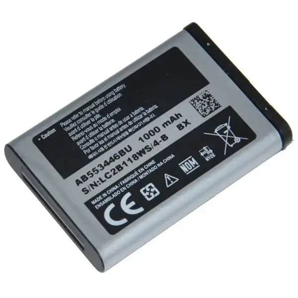 Аккумуляторная батарея AB553446BU для телефона Samsung B100, B2100, C3212, C3300, C5130, E1172, E1182, и т.д.
Аккумуляторная батарея AB553446BU для телефона Samsung B100, B2100, C3212, C3300, C5130, E1172, E1182, и т.д.