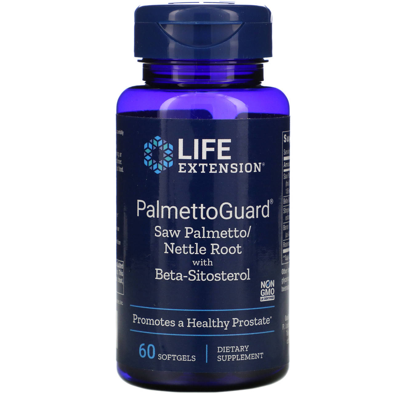Комплекс для мужчин Life Extension "PalmettoGuard Saw Palmetto / Nettle Root with Beta-Sitosterol" (60 капсул)
Комплекс для мужчин Life Extension "PalmettoGuard Saw Palmetto / Nettle Root with Beta-Sitosterol" (60 капсул)
