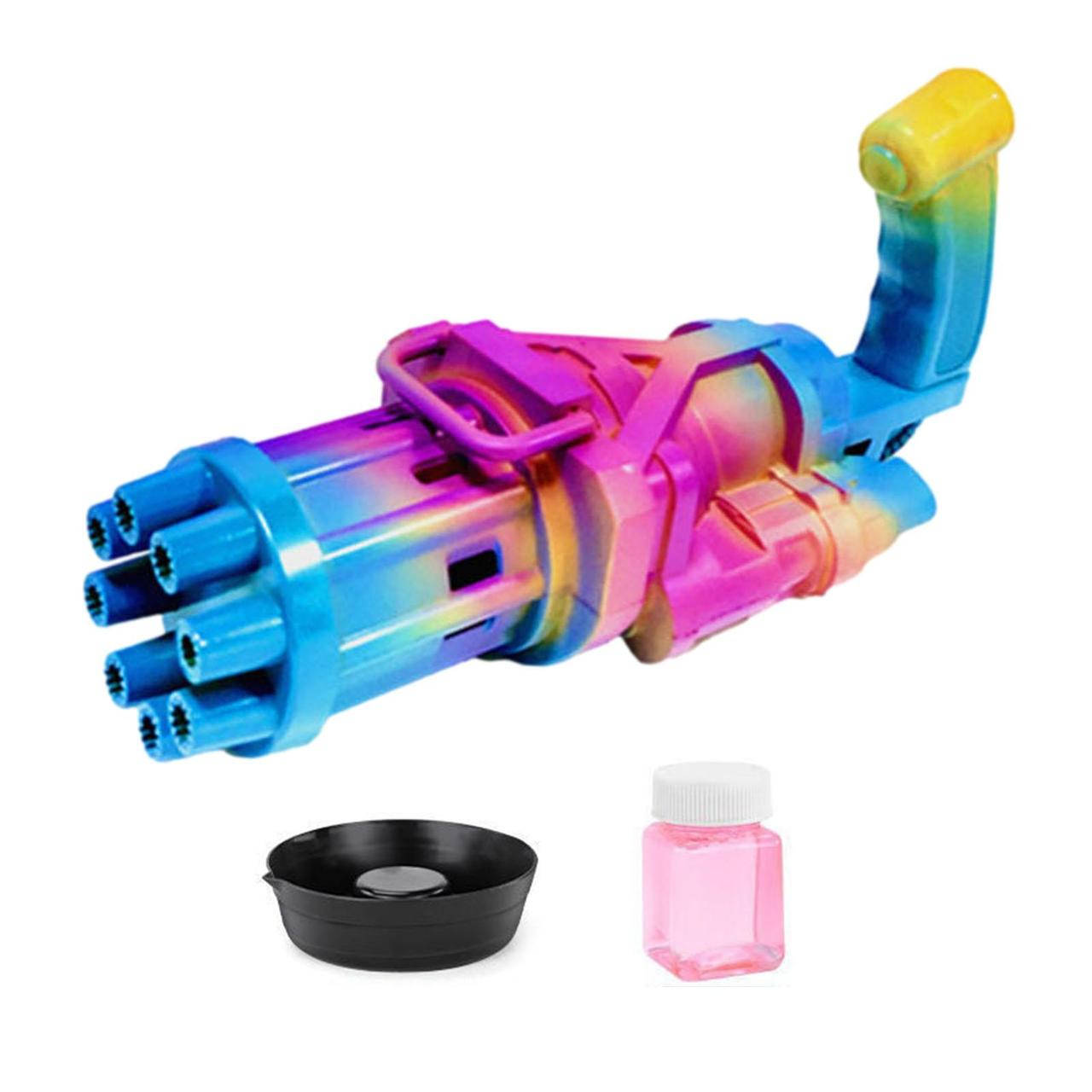 Пулемет генератор мыльных пузырей BUBBLE GUN BLASTER машинка для пузырей автомат Разноцветный f
Пулемет генератор мыльных пузырей BUBBLE GUN BLASTER машинка для пузырей автомат Разноцветный f