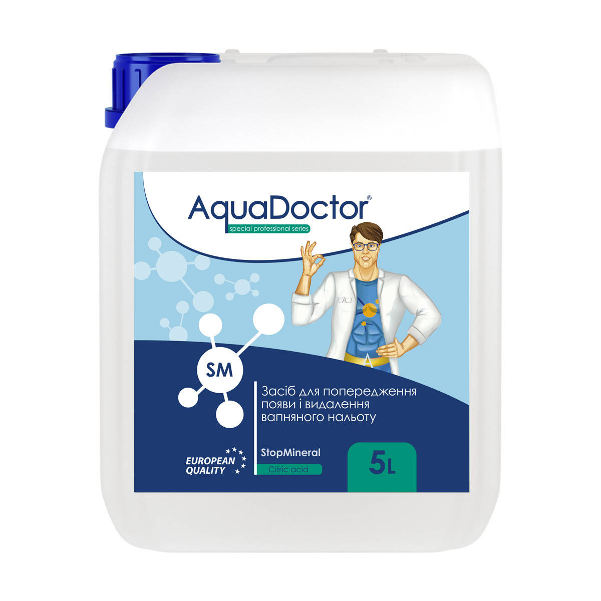 Жидкость AquaDoctor SM StopMineral 5 литров. Средство предназначено для удаления известкового налёта.
Жидкость AquaDoctor SM StopMineral 5 литров. Средство предназначено для удаления известкового налёта.