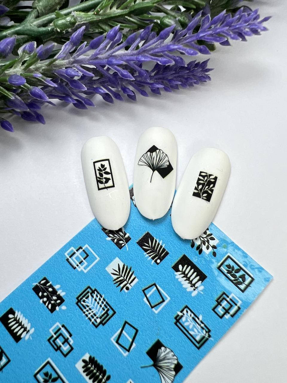 Водные слайдеры для дизайна ногтей чёрно-белые цветы W134
Водные слайдеры для дизайна ногтей чёрно-белые цветы W134