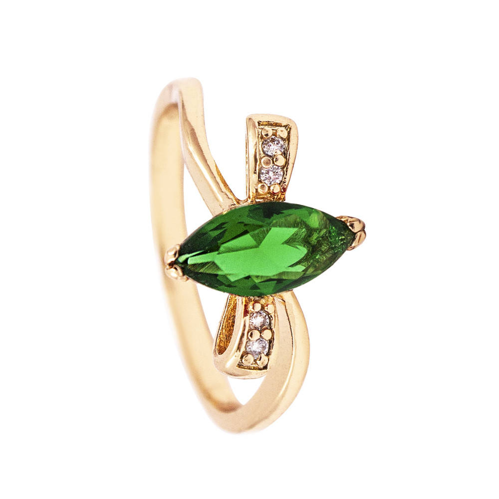 Кольцо лимонное Бантик с зеленым цирконием 18
Кольцо лимонное Бантик с зеленым цирконием 18