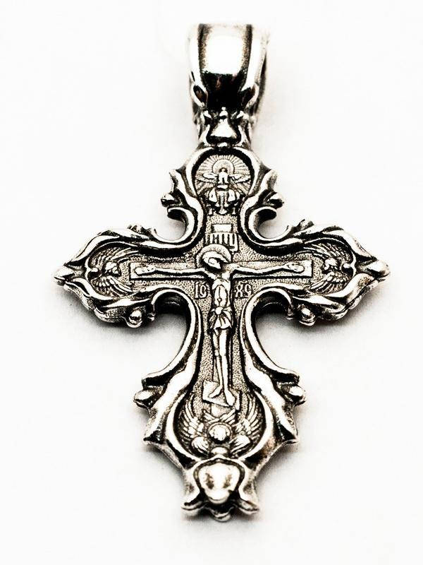 Серебряный крест с Распятием Распятие Икона Божией Матери "Живоносный источник"
Серебряный крест с Распятием Распятие Икона Божией Матери "Живоносный источник"