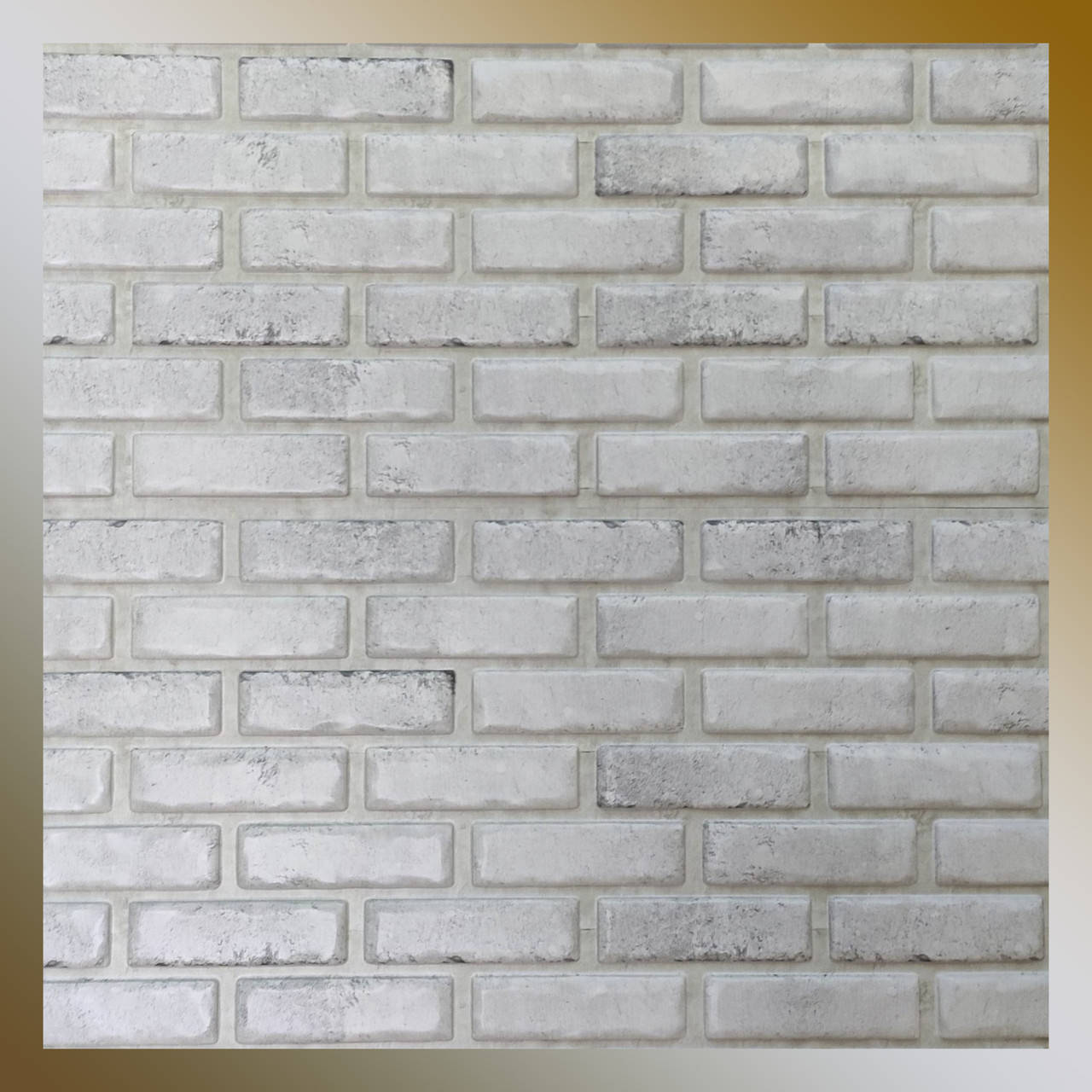 Декоративная панель пластиковая ПВХ камень белый 960 х 485 мм настенная в стиле ЛОФТ/LOFT для прихожей залы BF