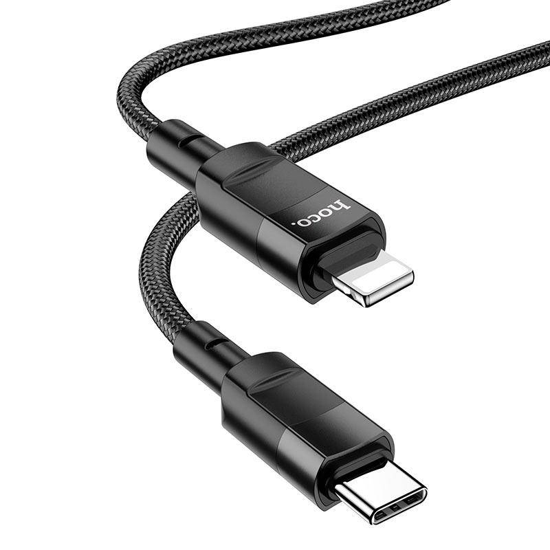 Кабель Type-C to Lightning с быстрой зарядкой PD20W HOCO U106 |PD, 20W, 3A, 120см| Черный
Кабель Type-C to Lightning с быстрой зарядкой PD20W HOCO U106 |PD, 20W, 3A, 120см| Черный