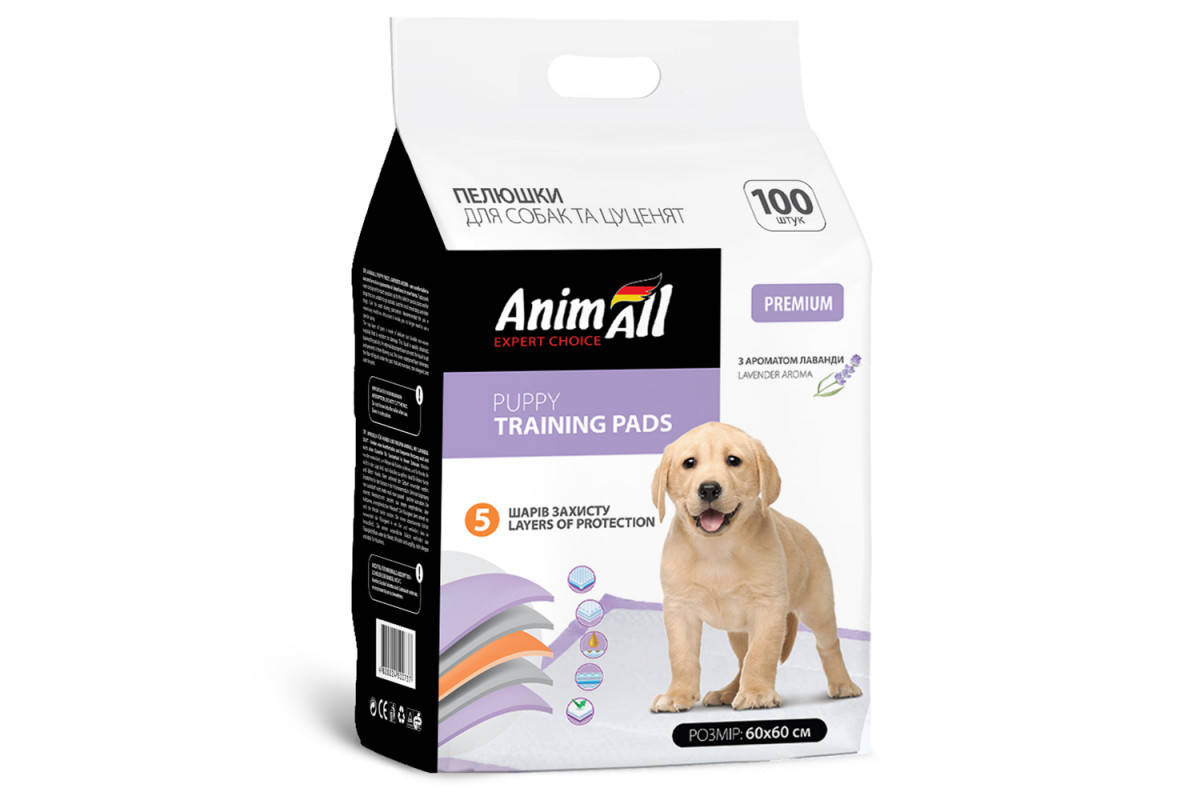 AnimAll Puppy Training Pads пеленки для собак и щенков с ароматом лаванды 100 шт (60×60 см)
AnimAll Puppy Training Pads пеленки для собак и щенков с ароматом лаванды 100 шт (60×60 см)