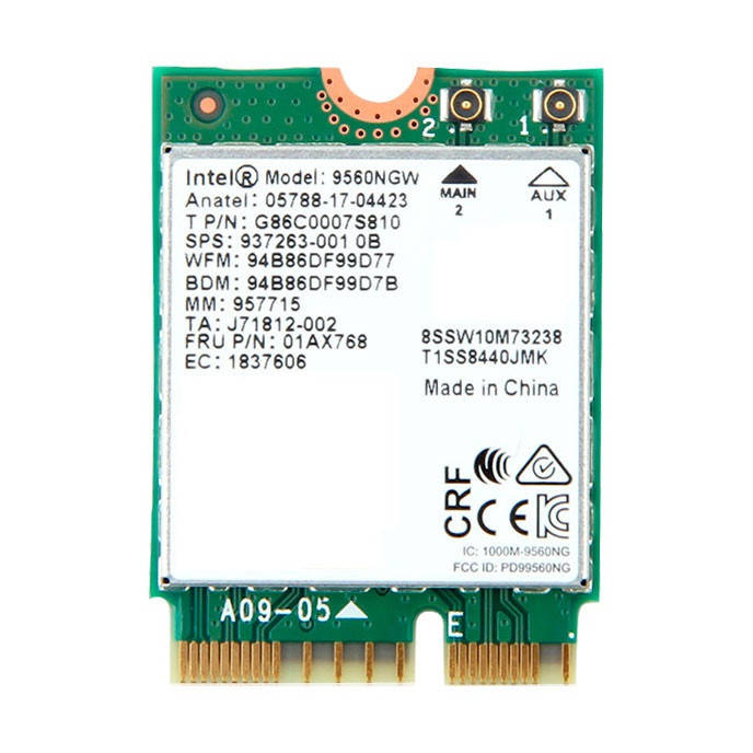 БУ WIFI Модуль Intel Wireless-AC 9560 (1.73 Гбит/с, 2,4/5 GHz, 802.11ac, Bluetooth 5.1)
БУ WIFI Модуль Intel Wireless-AC 9560 (1.73 Гбит/с, 2,4/5 GHz, 802.11ac, Bluetooth 5.1)