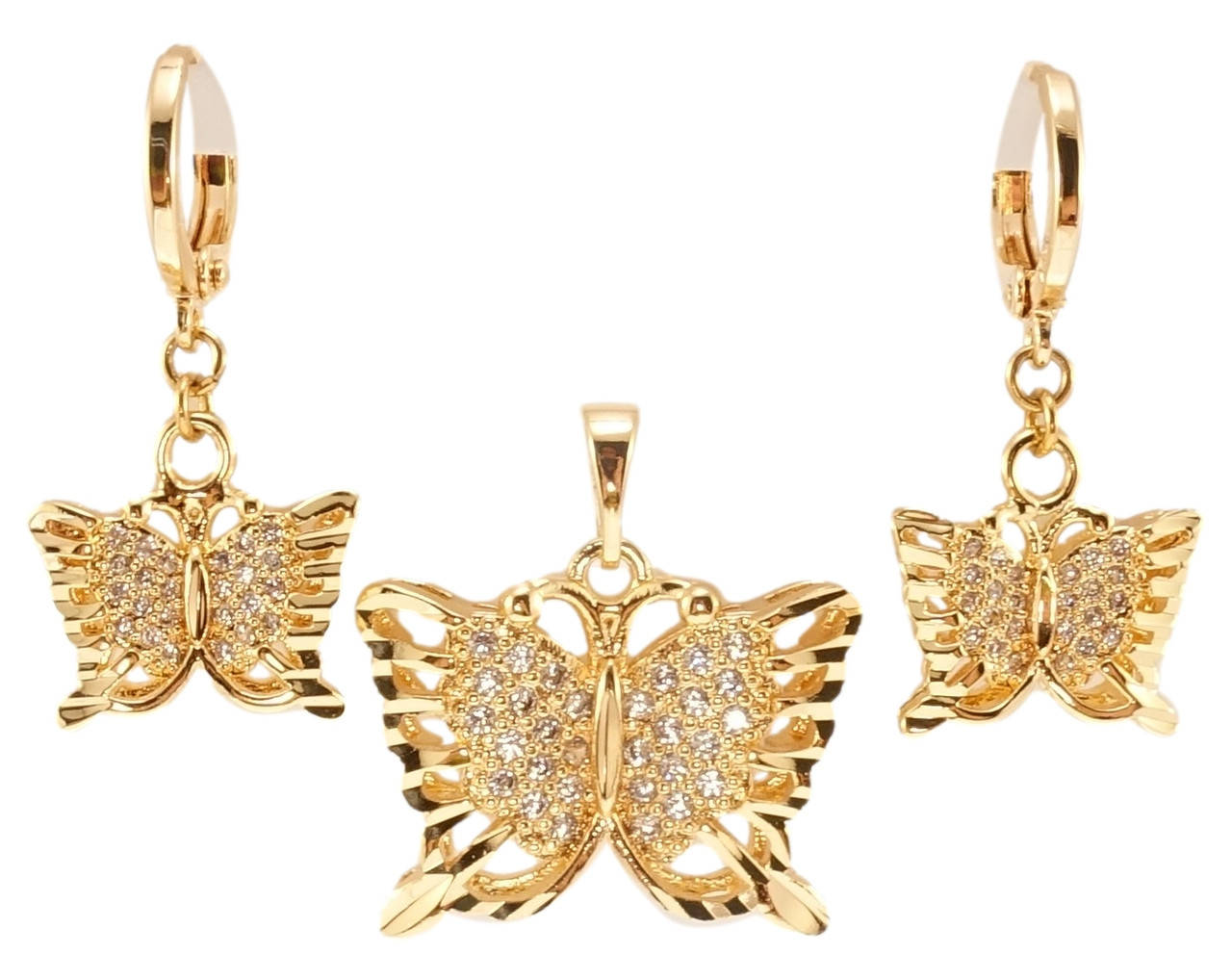 Набор Xuping M&L желтый оттенок Серьги Кулон "Бабочки с цирконием"
Набор Xuping M&L желтый оттенок Серьги Кулон "Бабочки с цирконием"