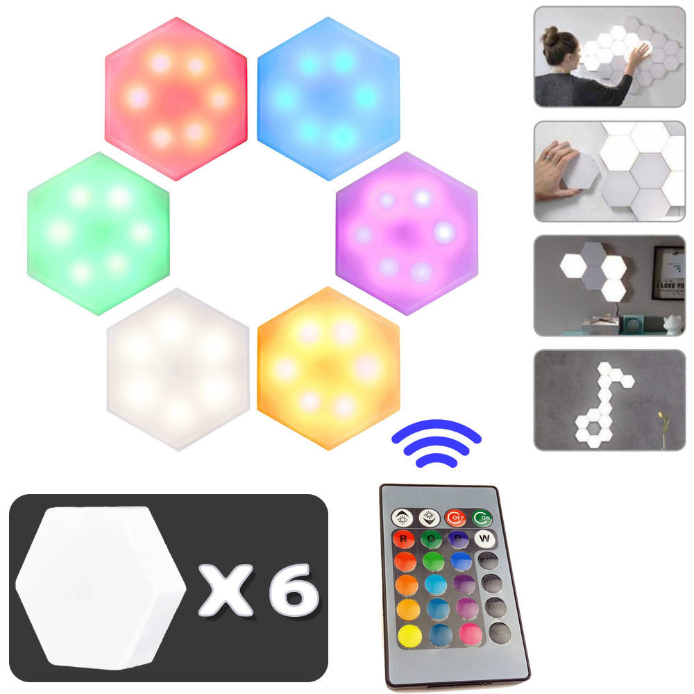 Модульный LED RGB светильник на батарейках сотовый сенсорный настенный светильник с пультом 6 шт KIVI
Модульный LED RGB светильник на батарейках сотовый сенсорный настенный светильник с пультом 6 шт KIVI