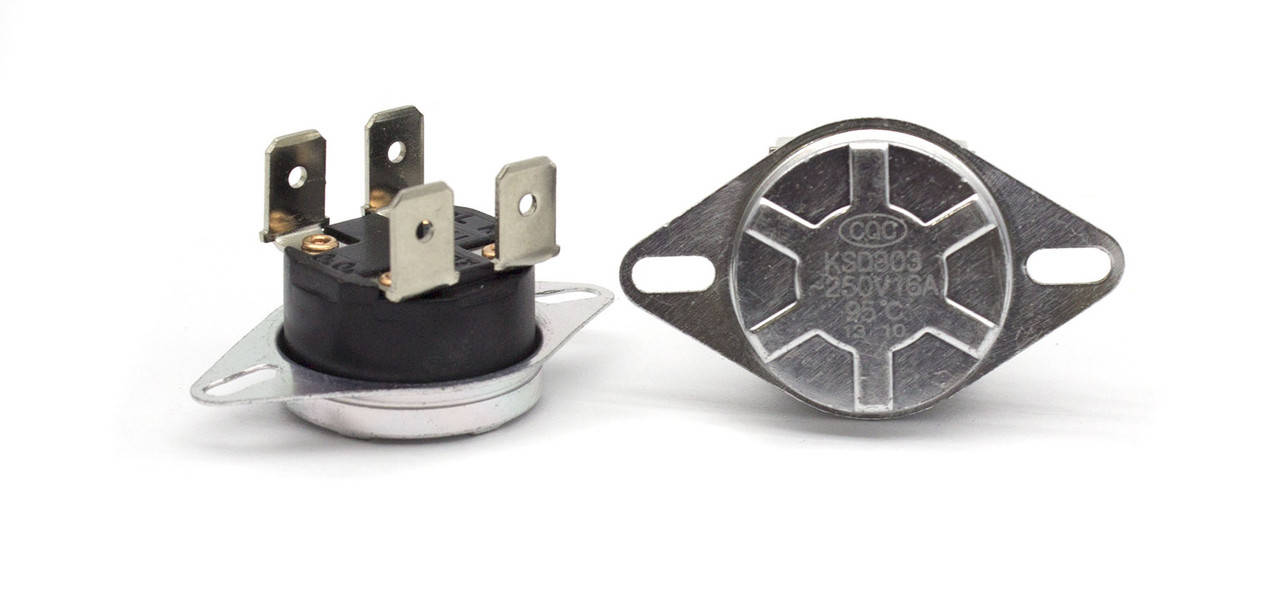 Биметаллический термостат-отсекатель с кнопкой KSD303 / 16А / 95°С / 250В
Биметаллический термостат-отсекатель с кнопкой KSD303 / 16А / 95°С / 250В