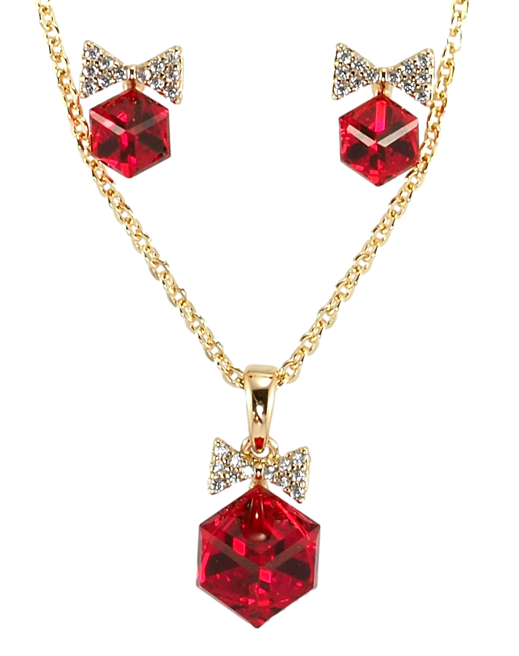 Набор Xuping Позолота 18K с кр-ми Swarovski Серьги Кулон на цепочке "Кубики Siam" длина 40,5-46см х 1мм
Набор Xuping Позолота 18K с кр-ми Swarovski Серьги Кулон на цепочке "Кубики Siam" длина 40,5-46см х 1мм