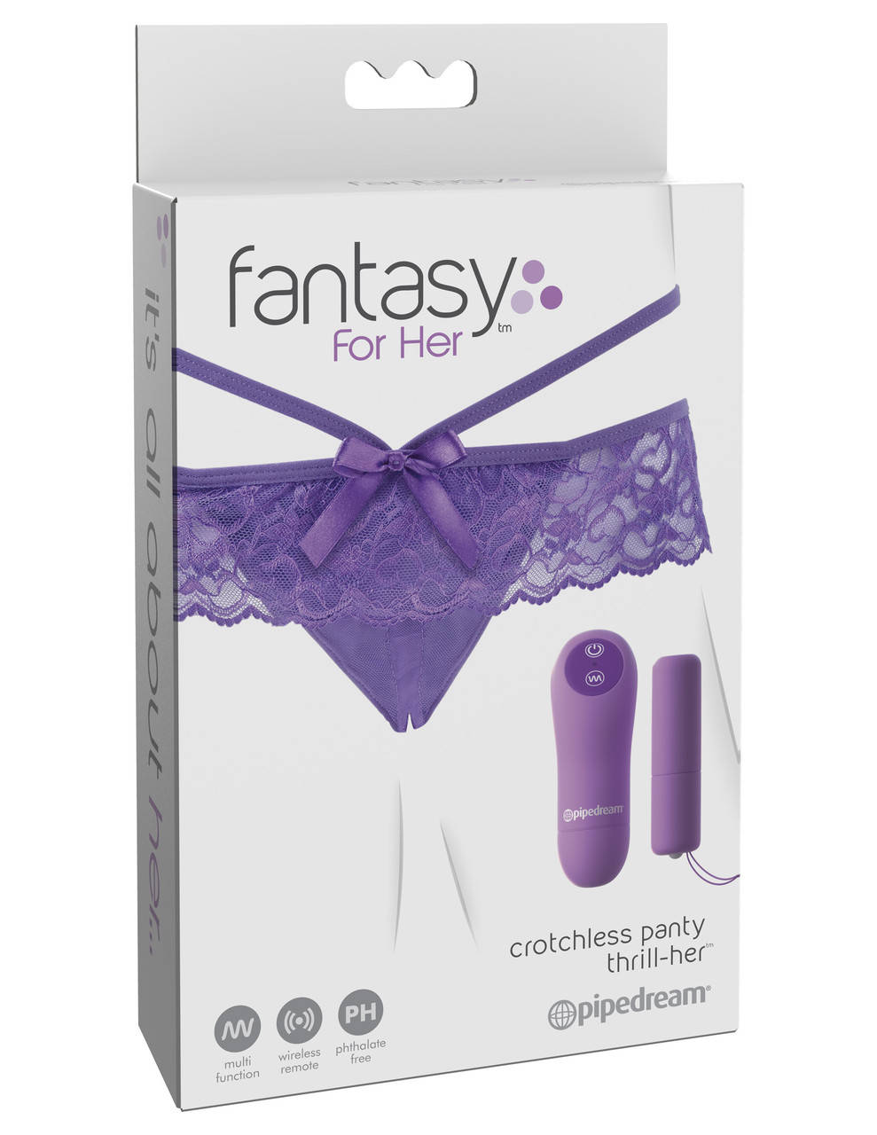 Вибротрусики женские на дистанционном управлении фиолетовые Fantasy For Her Panty Thrill от Pipedream Качество, Фиолетовый
Вибротрусики женские на дистанционном управлении фиолетовые Fantasy For Her Panty Thrill от Pipedream Качество, Фиолетовый
