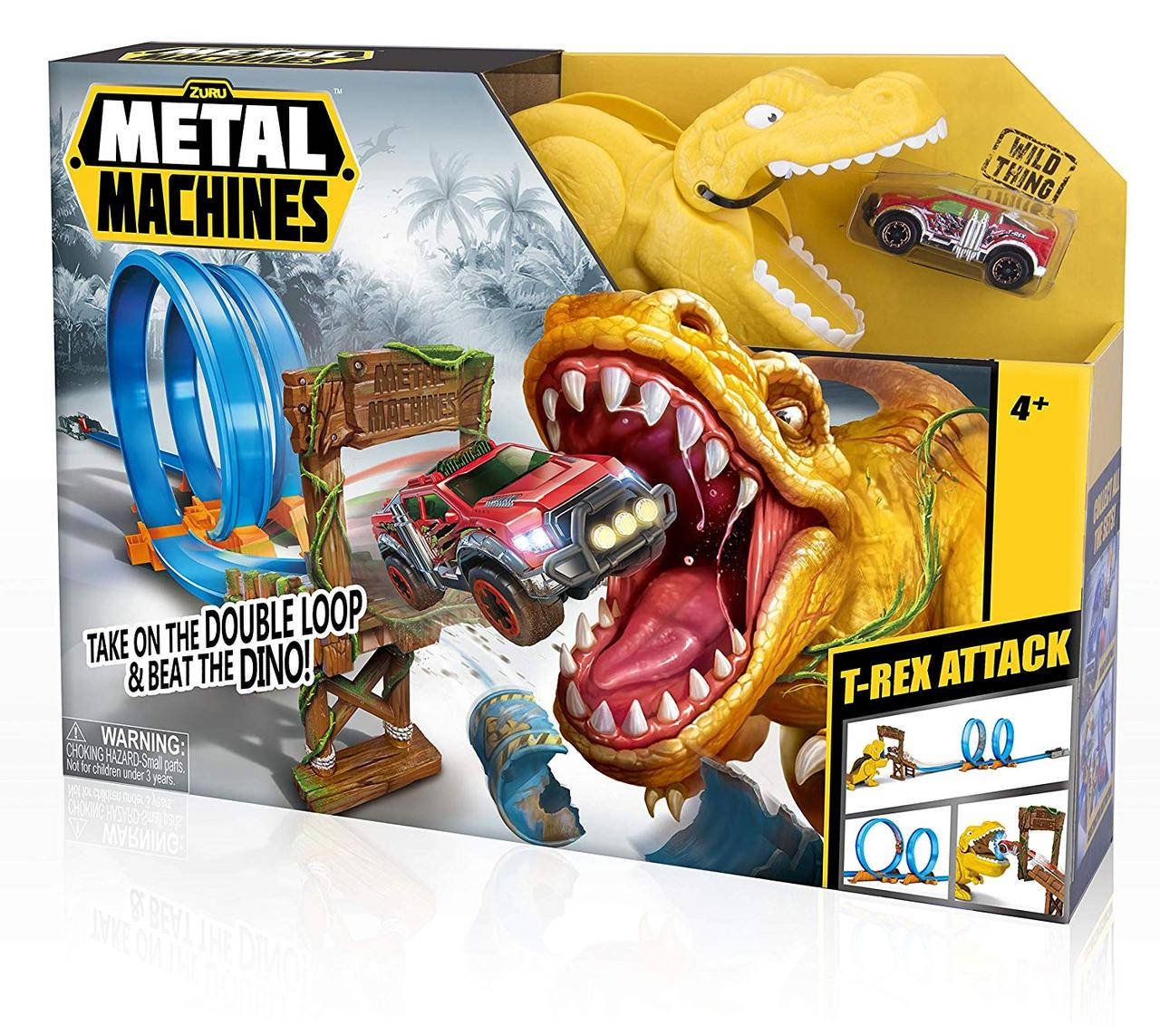 Трек Zuru Metal Machines T-Rex Attack Playset Двойная Петля пускатель - одна машинка (6702) (B07CJQ1FPM)
Трек Zuru Metal Machines T-Rex Attack Playset Двойная Петля пускатель - одна машинка (6702) (B07CJQ1FPM)