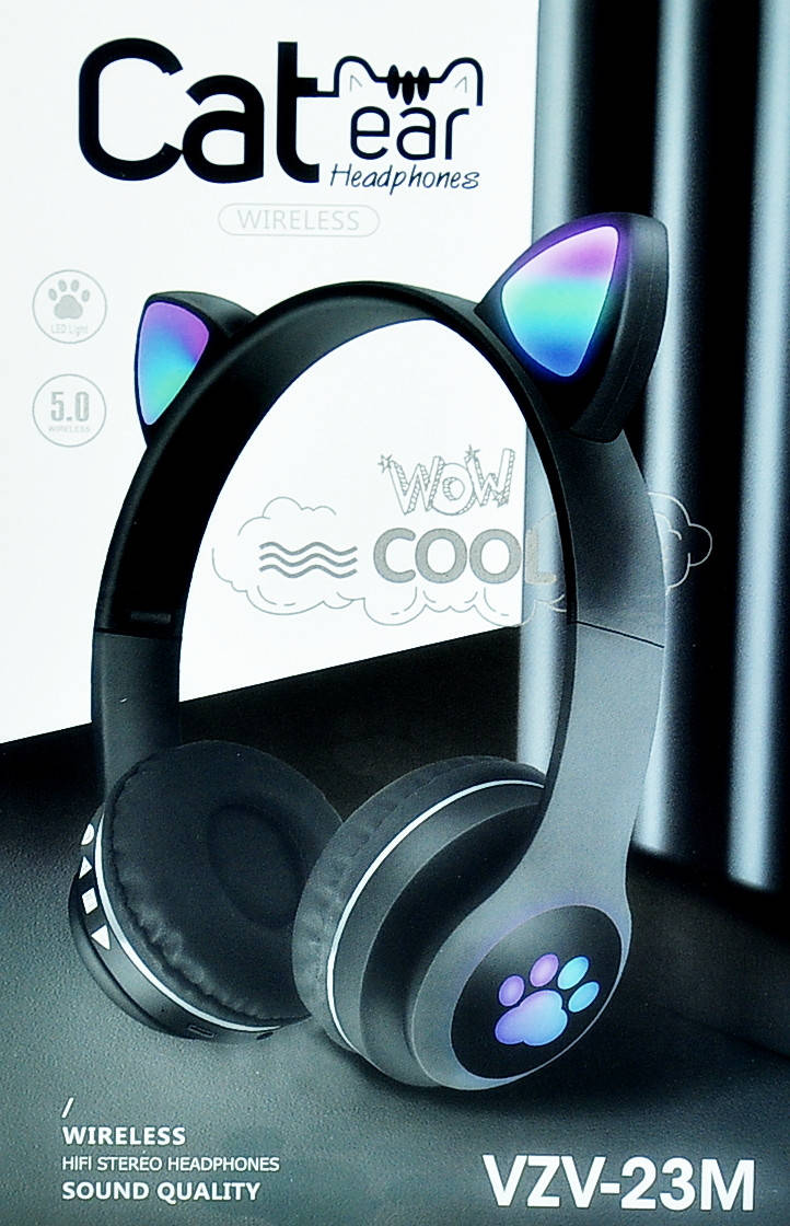 Безпровідні блютуз навушники Cat Ear VZV-23M Black Наушники безпроводные с LED подсветкой, Черный
Безпровідні блютуз навушники Cat Ear VZV-23M Black Наушники безпроводные с LED подсветкой, Черный