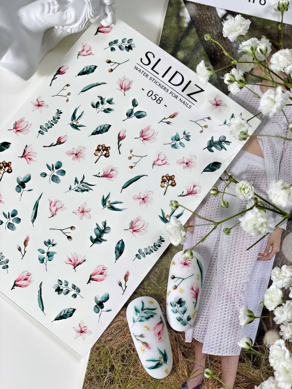 Слайдер-дизайн SLIDIZ водная наклейка для ногтей на любой фон, магнолия
Слайдер-дизайн SLIDIZ водная наклейка для ногтей на любой фон, магнолия
