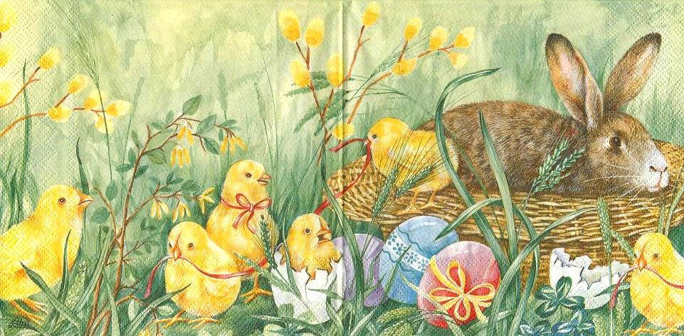 Салфетка декупажная Пасхальная кролик в корзинке 4408
Салфетка декупажная Пасхальная кролик в корзинке 4408