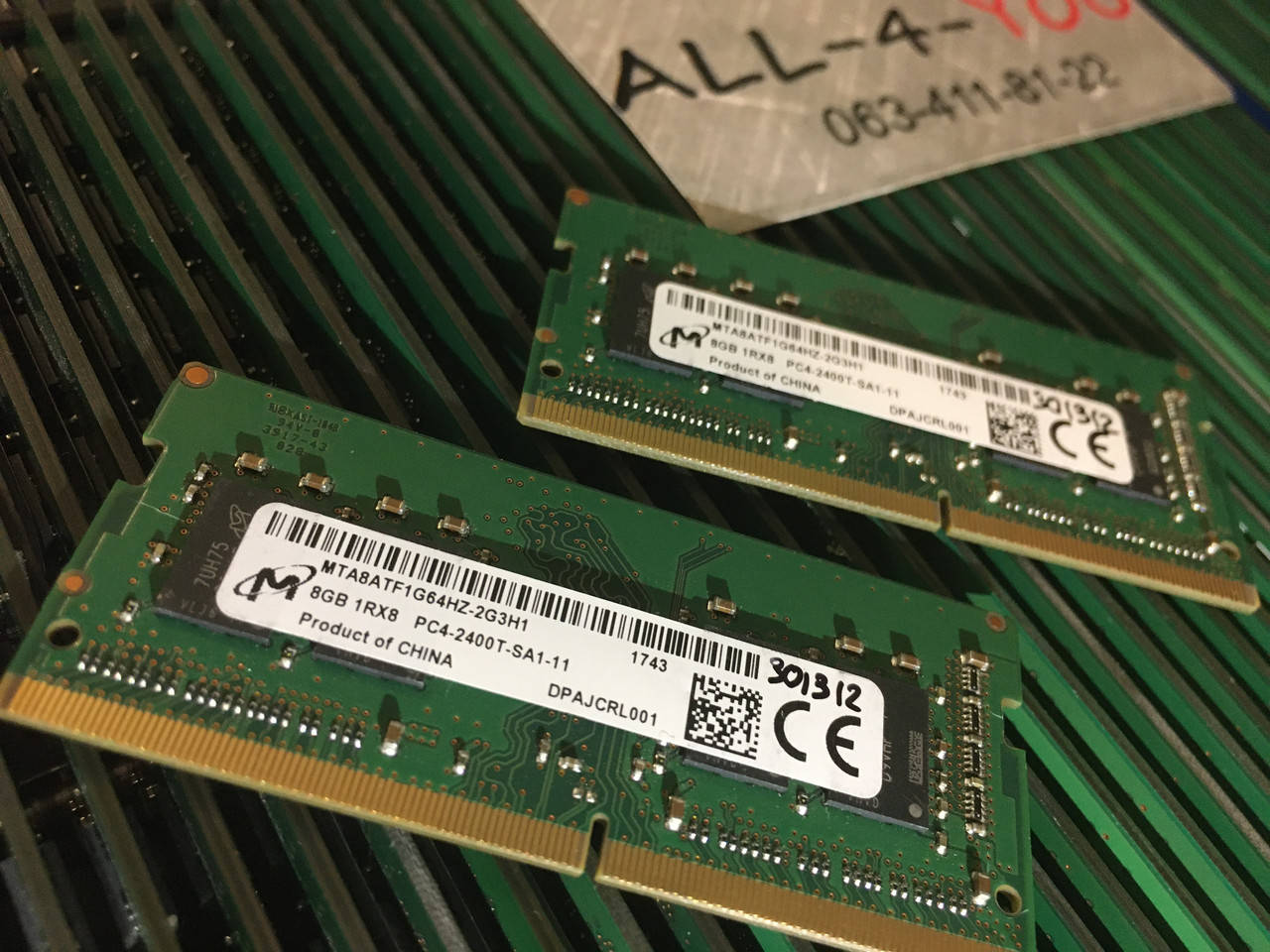 Оперативна пам`ять MICRON DDR4 8GB SO-DIMM 1.2V 1Rx8 PC4 - 2400T 19200S CL17 (17-17-17) Intel/AMD
Оперативна пам`ять MICRON DDR4 8GB SO-DIMM 1.2V 1Rx8 PC4 - 2400T 19200S CL17 (17-17-17) Intel/AMD