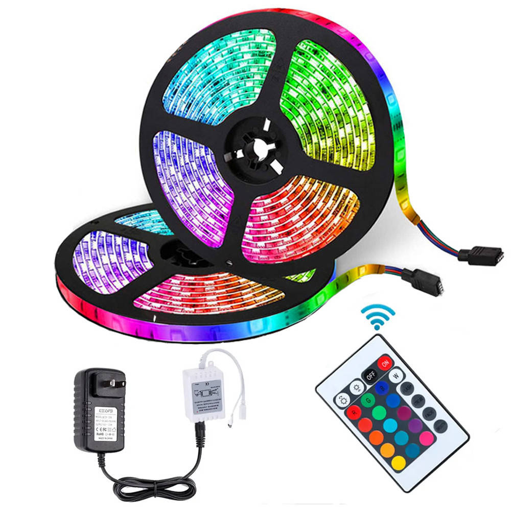 Комплект светодиодная лента 5 м, 2 шт 5050 RGB Led / Многоцветная лента 
Комплект светодиодная лента 5 м, 2 шт 5050 RGB Led / Многоцветная лента
