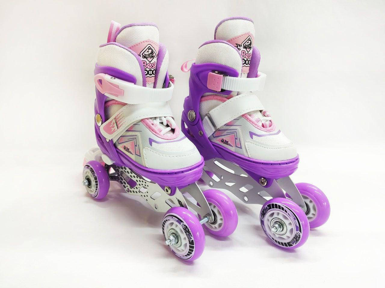 Детские Ролики для начинающих квады Best Roller фиолетовый цвет размер 29-33, 34-37, 38-42
Детские Ролики для начинающих квады Best Roller фиолетовый цвет размер 29-33, 34-37, 38-42
