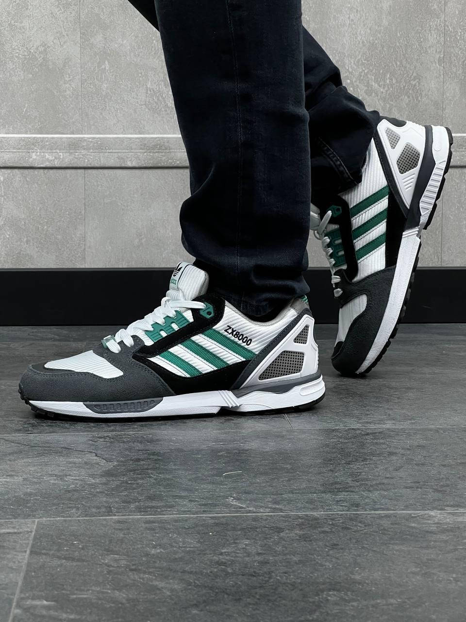 Кроссовки мужские Adidas ZX8000 Gray White Green, белые с серым, зеленые полоски, текстиль/замша, Белый
Кроссовки мужские Adidas ZX8000 Gray White Green, белые с серым, зеленые полоски, текстиль/замша, Белый