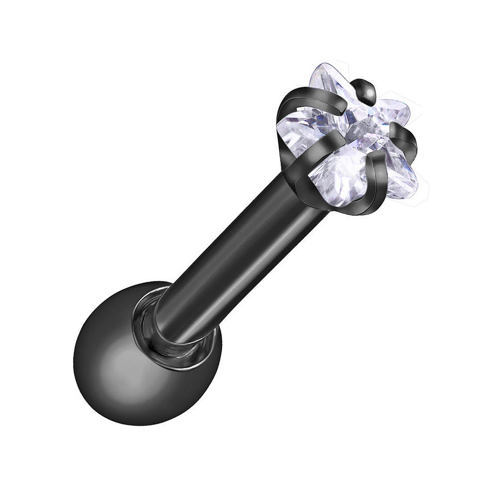 Пирсинг хряща - Звезда в зажимах (Черный с белым)
Пирсинг хряща - Звезда в зажимах (Черный с белым)