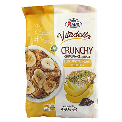 Кранчі ВітаДелла бананові чіпси VitaDella RMix bananowy chipsy 350g 24шт/ящ (Код : 00-00005605)
Кранчі ВітаДелла бананові чіпси VitaDella RMix bananowy chipsy 350g 24шт/ящ (Код : 00-00005605)