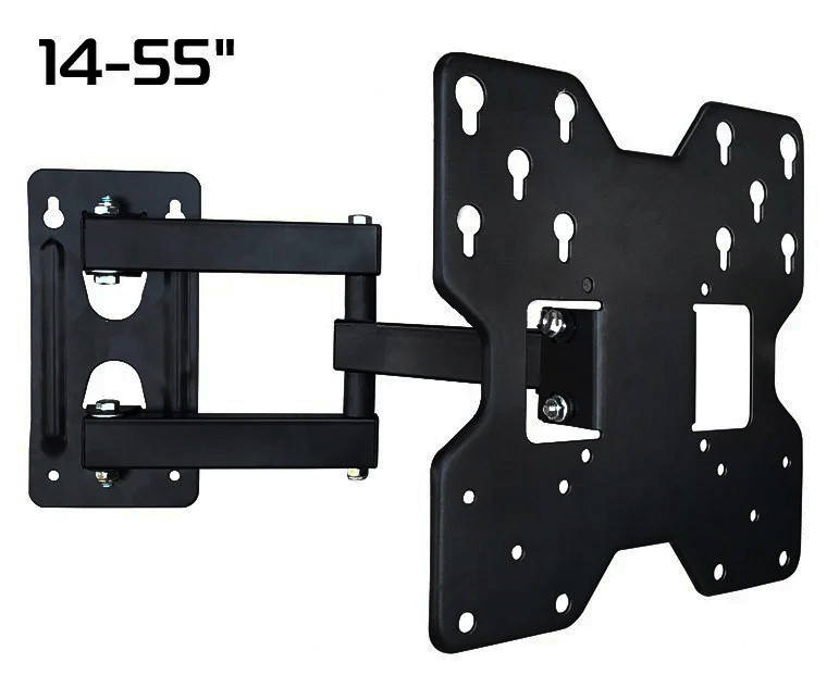 Кронштейн для телевизора на стену V-Star V-499 14"-55" поворотный кронштейн для монитора, крепление vesa (ST), Черный
Кронштейн для телевизора на стену V-Star V-499 14"-55" поворотный кронштейн для монитора, крепление vesa (ST), Черный