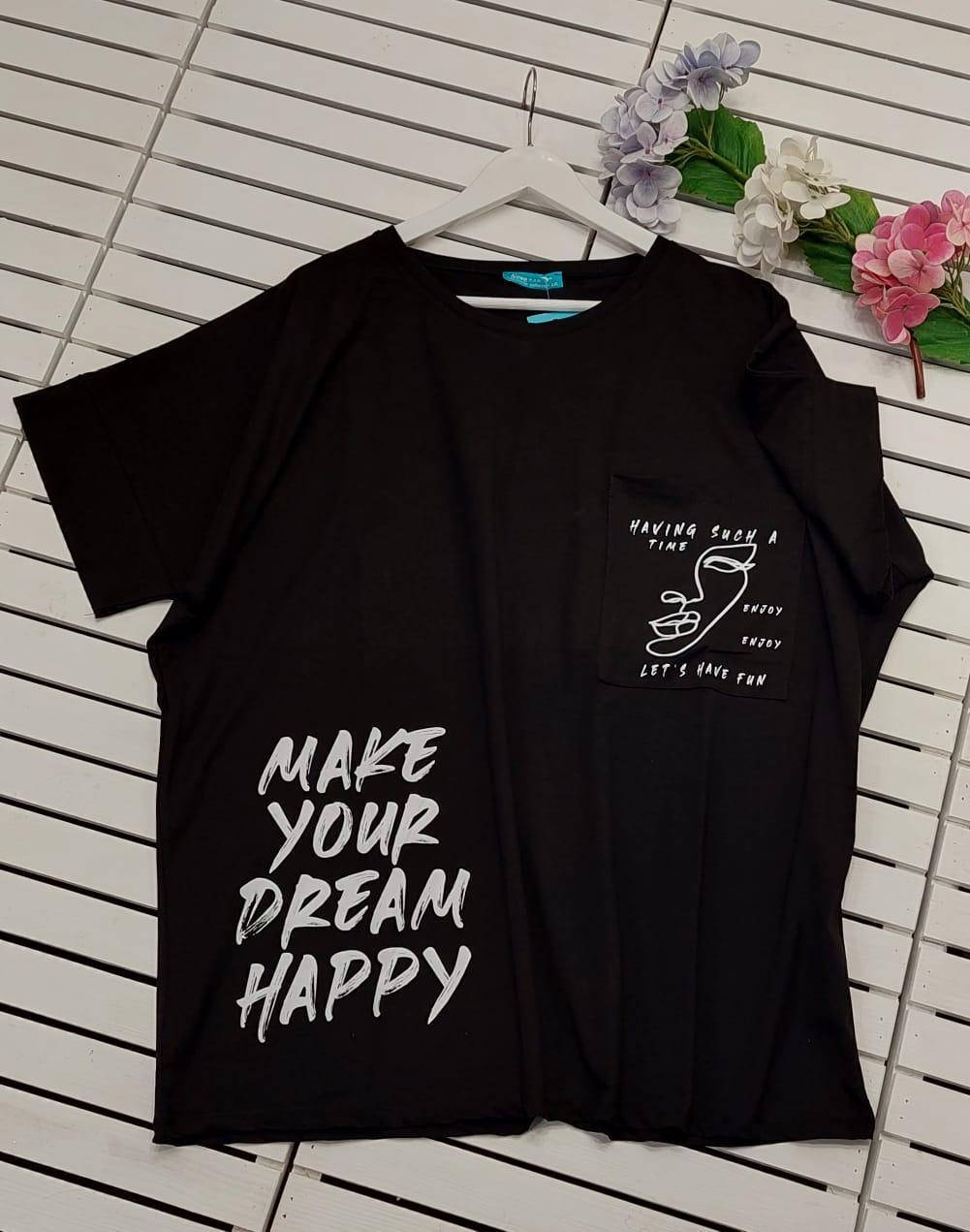 Красивая женская футболка с карманом декорированным маской и ярким принтом в большом размере 54-56, Черный
Красивая женская футболка с карманом декорированным маской и ярким принтом в большом размере 54-56, Черный