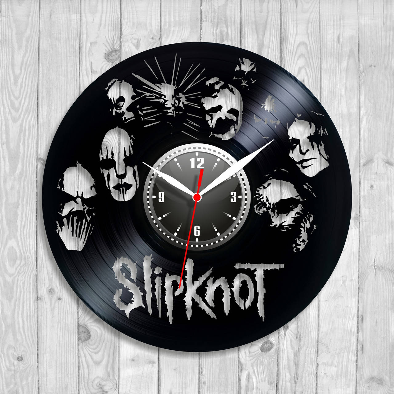 Слипнот часы Виниловая пластинка Slipknot Хеви-метал Черные часы Слипнот маски Круглые часы Диаметр 300 мм
Слипнот часы Виниловая пластинка Slipknot Хеви-метал Черные часы Слипнот маски Круглые часы Диаметр 300 мм