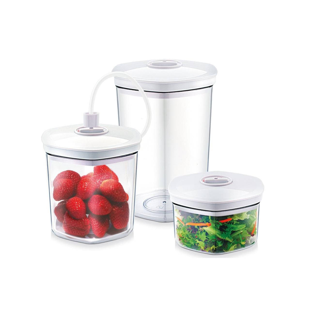 Набор вакуумных контейнеров CASO Vacuum Canister Set (1260) для вакууматоров 3 шт., Прозрачный
Набор вакуумных контейнеров CASO Vacuum Canister Set (1260) для вакууматоров 3 шт., Прозрачный