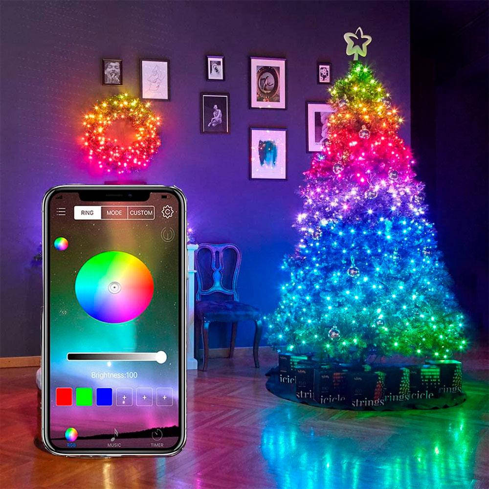 Смарт гирлянда 5 м Bluetooth Xmas Lights 50 LED RGB / Новогодняя гирлянда с управлением с телефона
Смарт гирлянда 5 м Bluetooth Xmas Lights 50 LED RGB / Новогодняя гирлянда с управлением с телефона